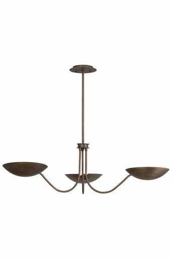 Edenville Three Light Chandelier Old World Brass