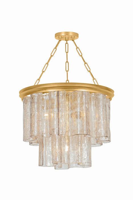 Hudson Valley - 9254-VGL - Four Light Chandelier - Finchville - Vintage Gold Leaf