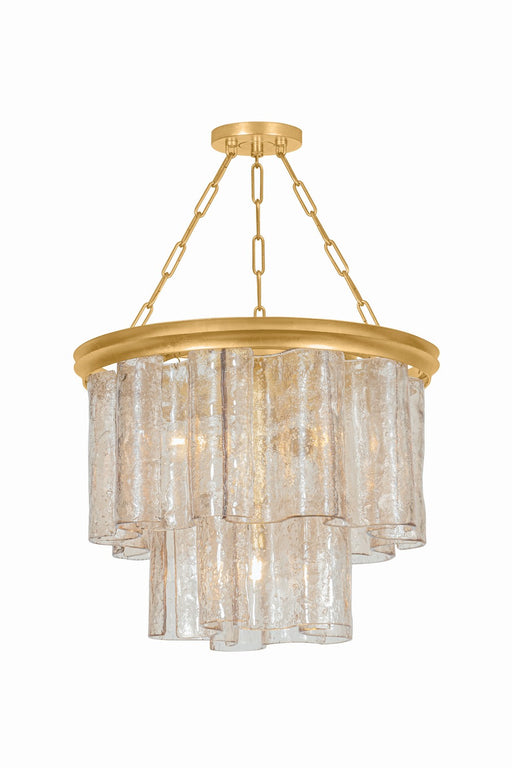 Hudson Valley - 9254-VGL - Four Light Chandelier - Finchville - Vintage Gold Leaf