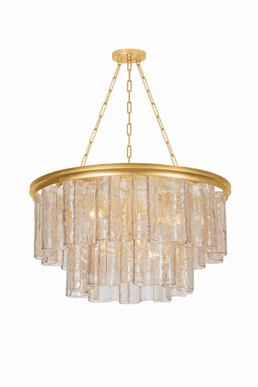 Hudson Valley - 9256-VGL - Six Light Chandelier - Finchville - Vintage Gold Leaf