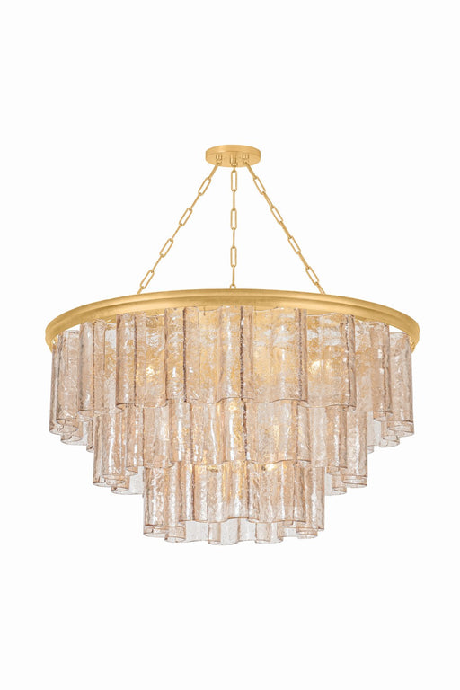 Hudson Valley - 9259-VGL - Nine Light Chandelier - Finchville - Vintage Gold Leaf