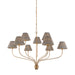 Hudson Valley - 9349C-PBR - Nine Light Chandelier - Garnerville - Patina Brass