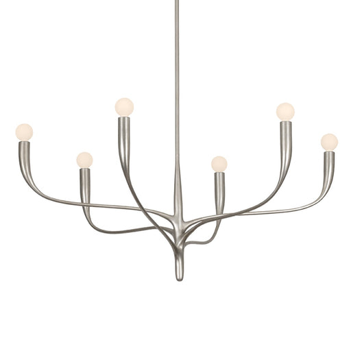 Labra Six Light Chandelier Warm Silver Leaf