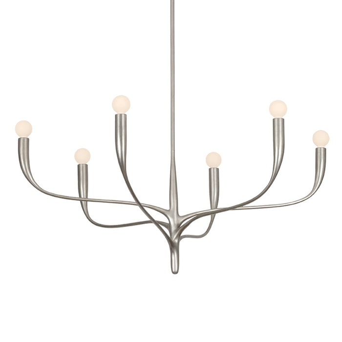 Hudson Valley - 9606-WSL - Six Light Chandelier - Labra - Warm Silver Leaf
