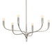 Hudson Valley - 9606-WSL - Six Light Chandelier - Labra - Warm Silver Leaf