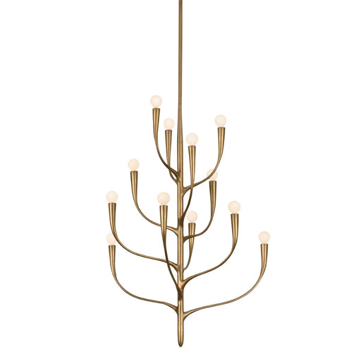 Labra 12 Light Chandelier Patina Gold Leaf