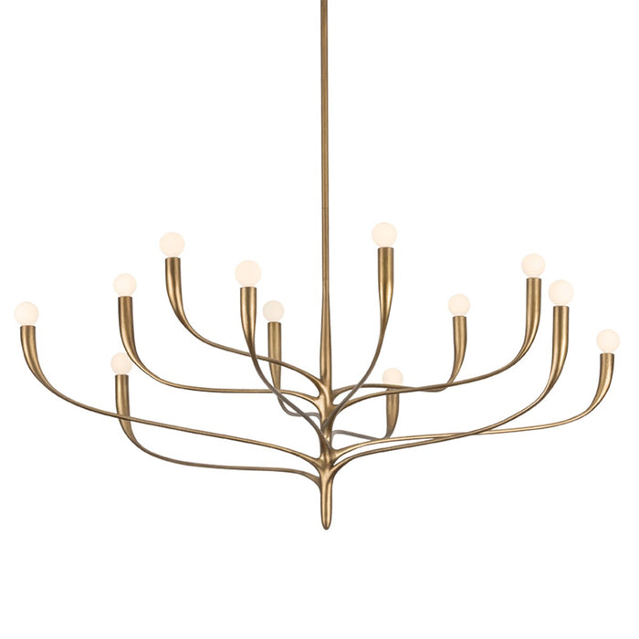 Hudson Valley - 9612-PGL - 12 Light Chandelier - Labra - Patina Gold Leaf