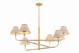 Hudson Valley - 9836-AGB - Six Light Chandelier - Shore Road - Aged Brass