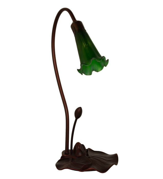 Meyda Tiffany - 12859 - One Light Accent Lamp - Green Pond Lily - Mahogany Bronze