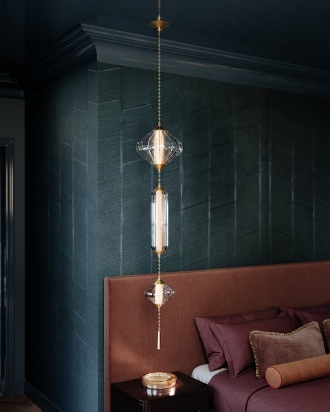 Fiorello LED Pendant Vintage Polished Brass-Pendants-Corbett Lighting-Lighting Design Store