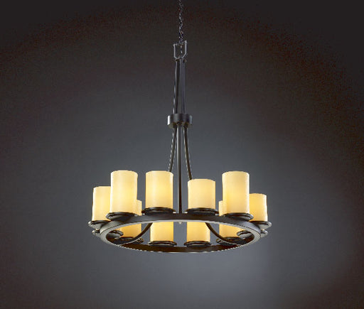 CandleAria 12 Light Chandelier Matte Black