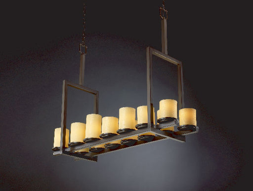 CandleAria 14 Light Chandelier Dark Bronze