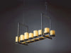 Justice Designs - CNDL-8764-14-AMBR-MBLK - 14 Light Chandelier - CandleAria - Matte Black