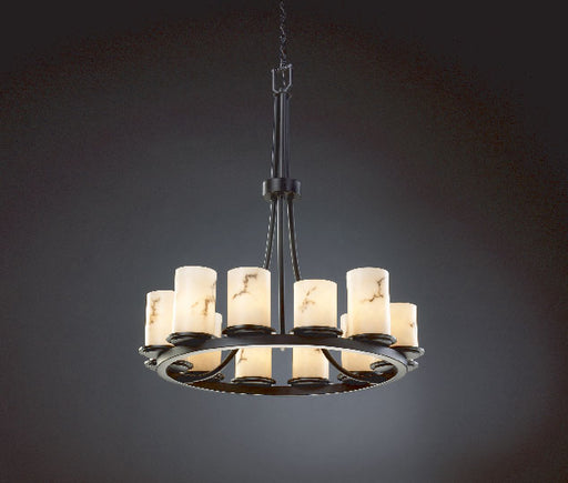 LumenAria 12 Light Chandelier Matte Black