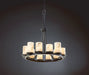Justice Designs - FAL-8763-10-MBLK - 12 Light Chandelier - LumenAria - Matte Black