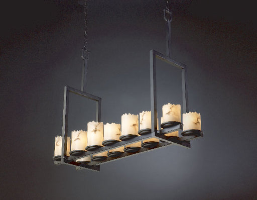 LumenAria 14 Light Chandelier Matte Black