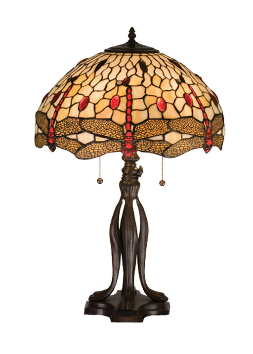 Meyda Tiffany - 17522 - 25.5" Table Lamp - Tiffany Hanginghead Dragonfly - Bronze