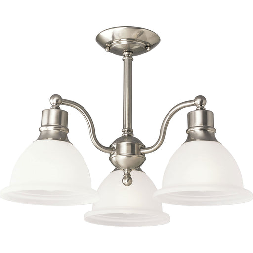 Madison Three Light Flush Mount Brushed Nickel