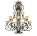 Golden - 8063-15L BUS - 15 Light Chandelier - Heartwood - Burnt Sienna