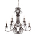 Golden - 8606-CN9 RBZ - Nine Light Chandelier - Homestead - Rubbed Bronze