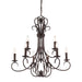 Golden - 8606-CN9 RBZ - Nine Light Chandelier - Homestead - Rubbed Bronze