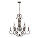 Golden - 8606-CN9 RBZ - Nine Light Chandelier - Homestead - Rubbed Bronze