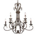 Golden - 8606-CN9 RBZ - Nine Light Chandelier - Homestead - Rubbed Bronze