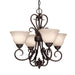 Golden - 8606-GM4 RBZ-TEA - Four Light Chandelier - Homestead - Rubbed Bronze