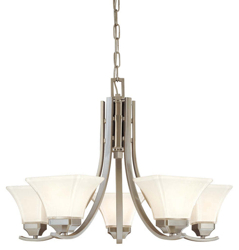 Agilis Five Light Chandelier Brushed Nickel