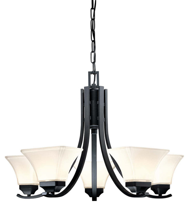 Minka-Lavery - 1815-66 - Five Light Chandelier - Agilis - Black