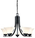 Minka-Lavery - 1815-66 - Five Light Chandelier - Agilis - Black