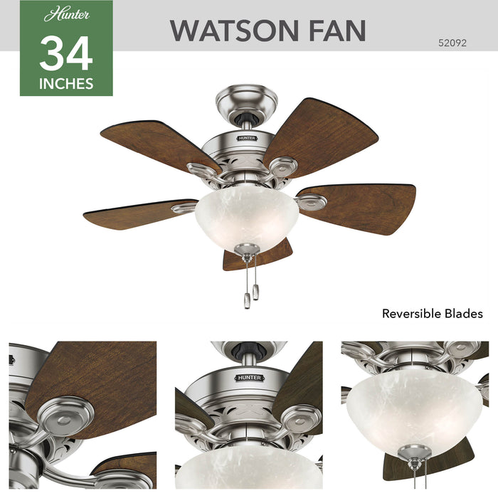 Watson 34" Ceiling Fan-Fans-Hunter-Lighting Design Store
