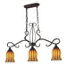 ELK Home - 1606/3 - Three Light Island Pendant - Phoenix - Dark Rust