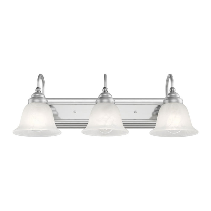 Livex Lighting - 1003-95 - Three Light Bath Vanity - Belmont - Brushed Nickel w/ Polished Chrome