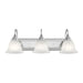 Livex Lighting - 1003-95 - Three Light Bath Vanity - Belmont - Brushed Nickel w/ Polished Chrome