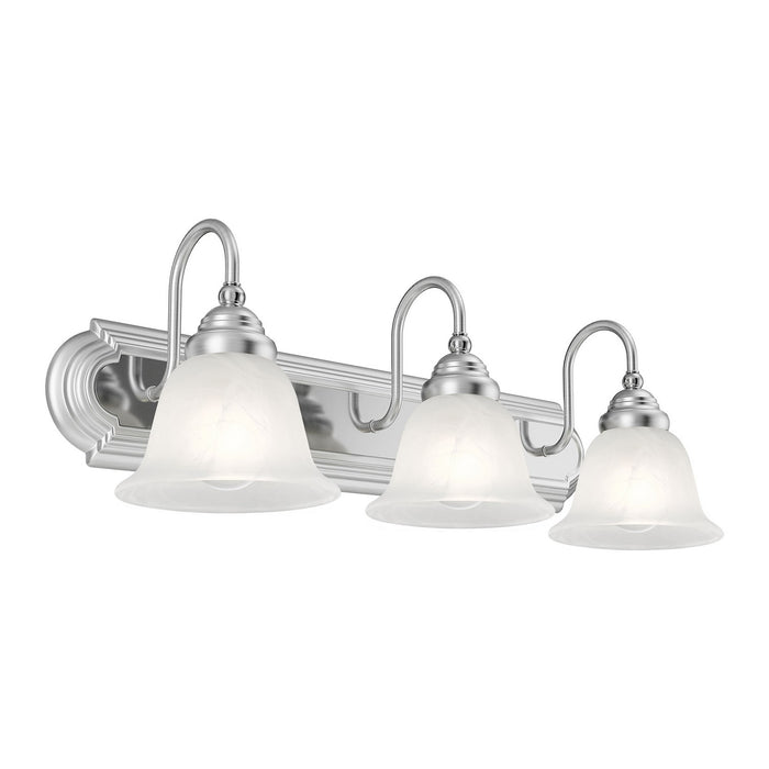 Livex Lighting - 1003-95 - Three Light Bath Vanity - Belmont - Brushed Nickel w/ Polished Chrome