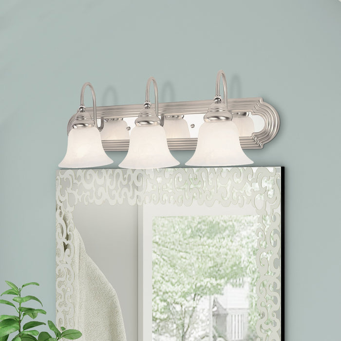 Livex Lighting - 1003-95 - Three Light Bath Vanity - Belmont - Brushed Nickel w/ Polished Chrome
