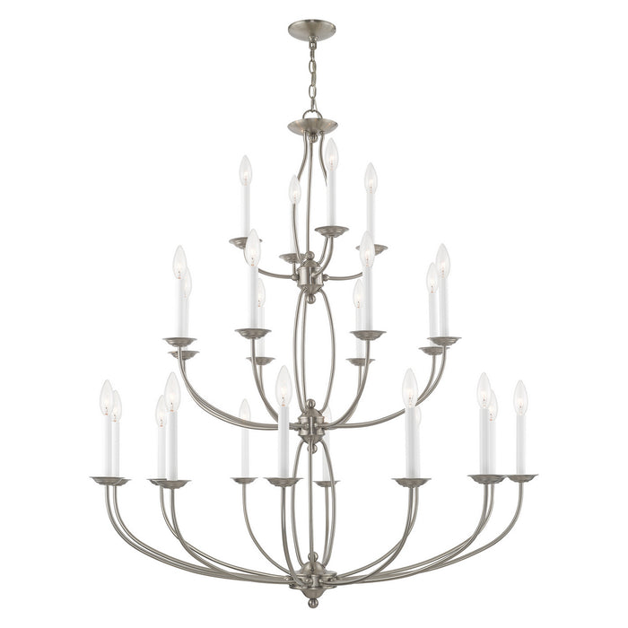 Livex Lighting - 4180-91 - 24 Light Chandelier - Home Basics - Brushed Nickel