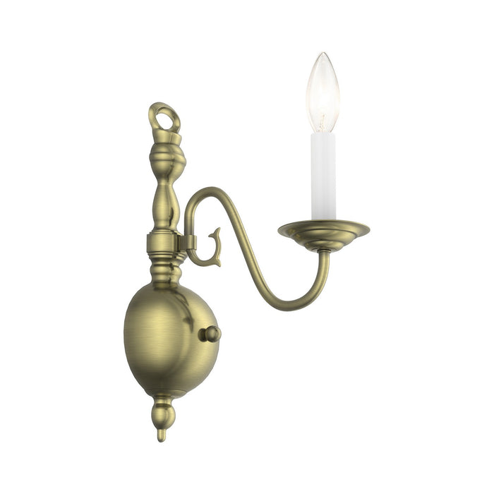 Livex Lighting - 5001-01 - One Light Wall Sconce - Williamsburgh - Antique Brass