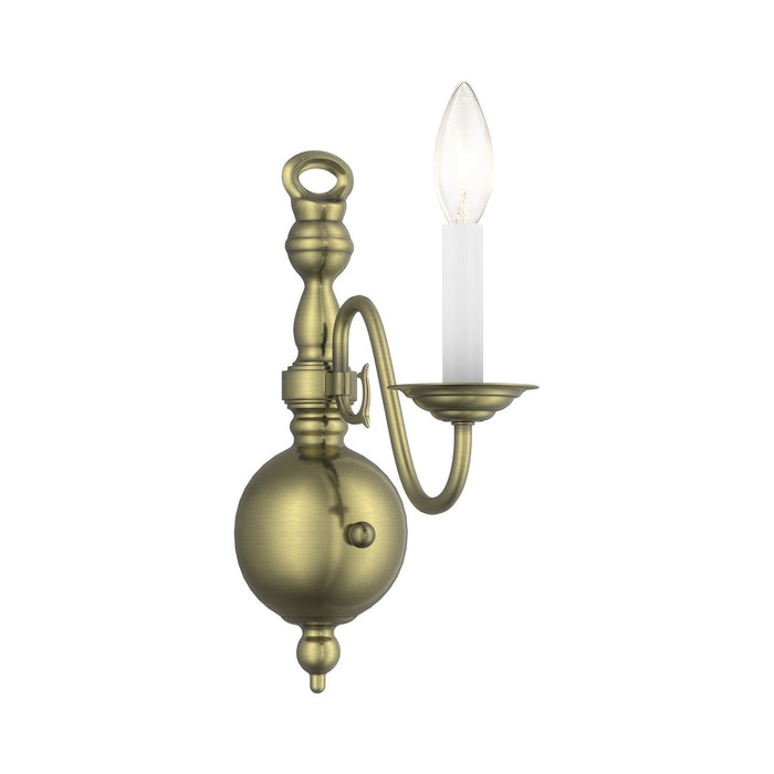 Livex Lighting - 5001-01 - One Light Wall Sconce - Williamsburgh - Antique Brass