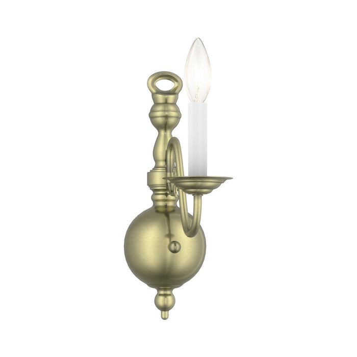 Livex Lighting - 5001-01 - One Light Wall Sconce - Williamsburgh - Antique Brass