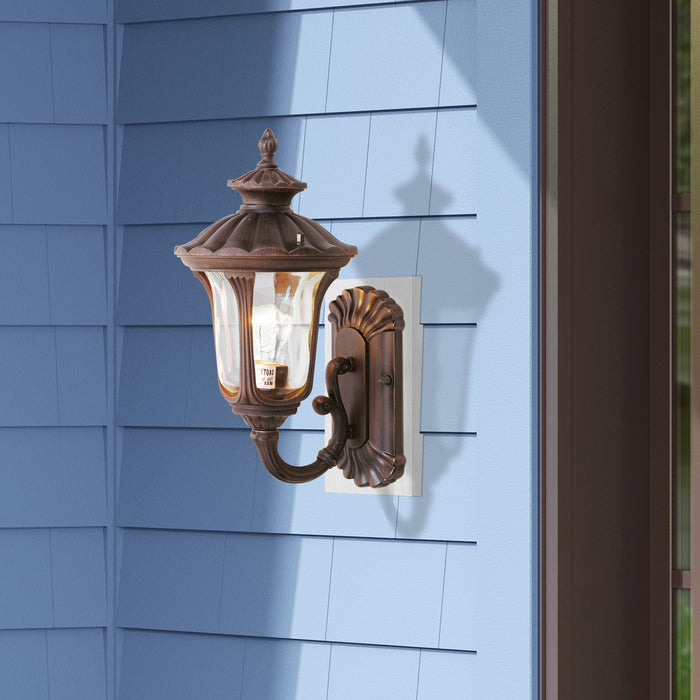 Livex Lighting - 7650-58 - One Light Outdoor Wall Lantern - Oxford - Hand Applied Imperial Bronze