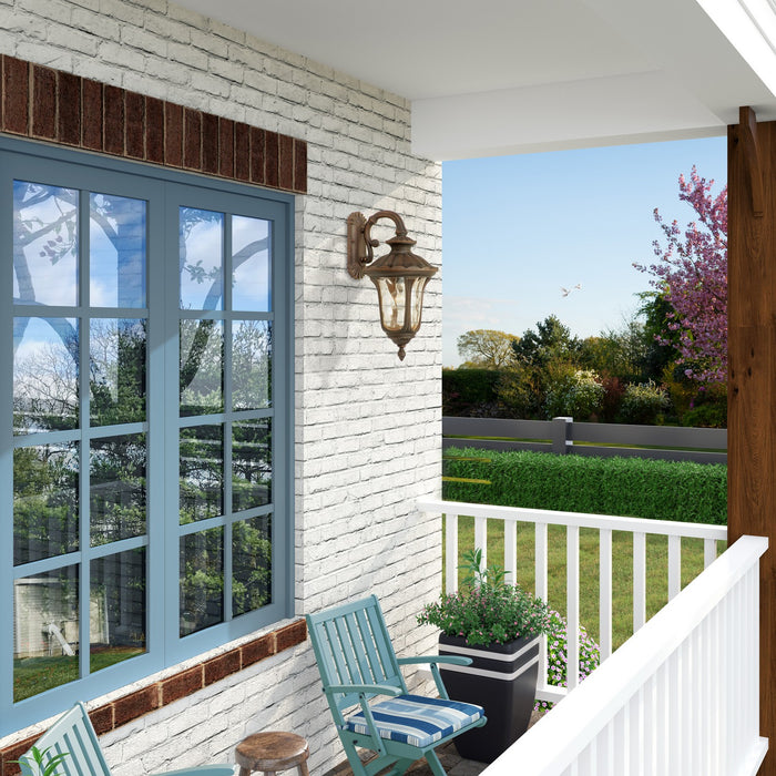 Livex Lighting - 7653-58 - One Light Outdoor Wall Lantern - Oxford - Hand Applied Imperial Bronze