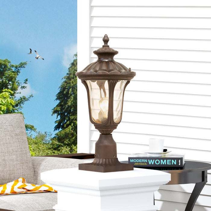 Livex Lighting - 7655-58 - One Light Outdoor Post-Top Lanterm - Oxford - Hand Applied Imperial Bronze