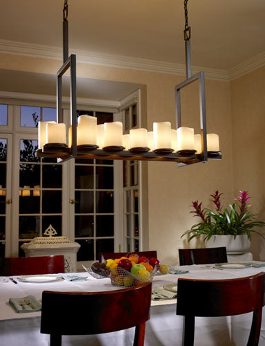 CandleAria 14 Light Chandelier Dark Bronze