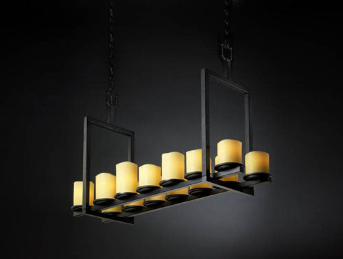 CandleAria 14 Light Chandelier Matte Black