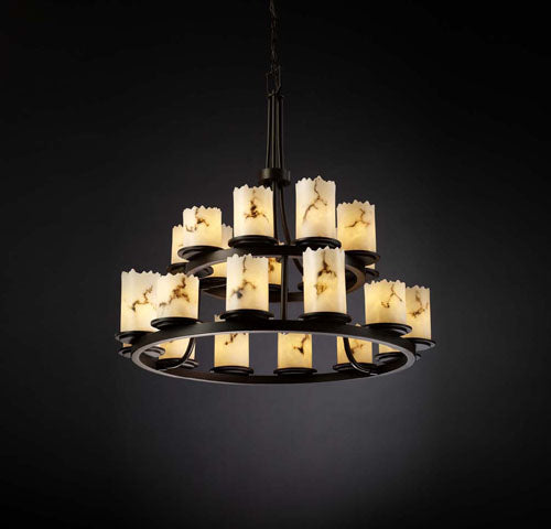 LumenAria 21 Light Chandelier Dark Bronze