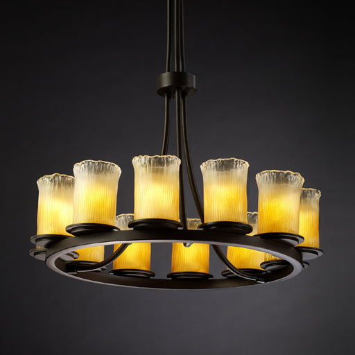 Veneto Luce 12 Light Chandelier Dark Bronze