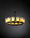 Justice Designs - GLA-8768-16-GLDC-MBLK - 12 Light Chandelier - Veneto Luce - Matte Black
