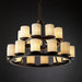 Justice Designs - POR-8767-10-PLET-DBRZ - 21 Light Chandelier - Limoges - Dark Bronze